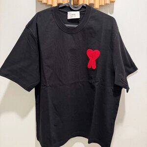 Ami Paris Black Logo T-Shirt Size Small